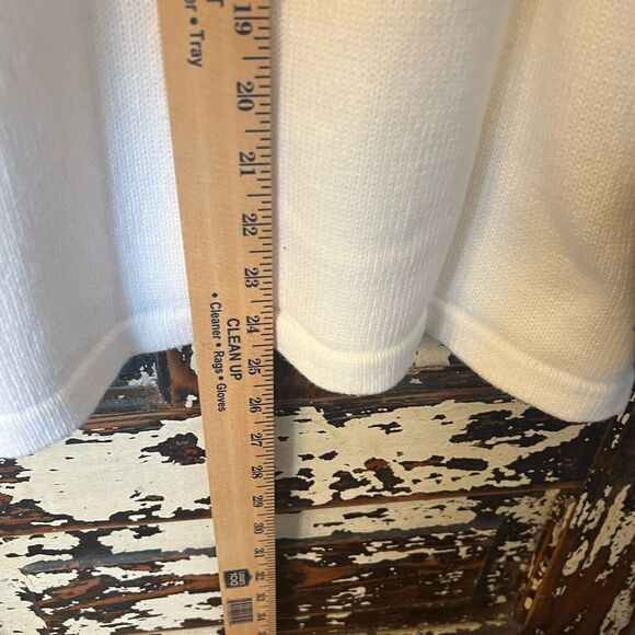 Storybook Knits NWT White Cardigan with ribbons and crystal embellishments 1X - Picture 8 of 9